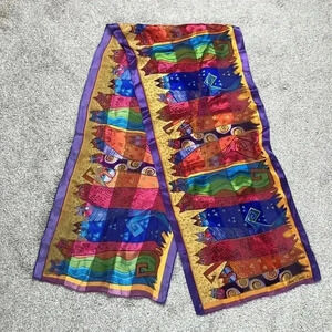 Laurel Burch Cats Scarf Rectangle 11 x 52